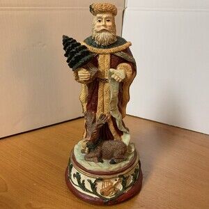 Windsor Collection Christmas Musical Wind Up 9" X 4”Old World Santa Vintage